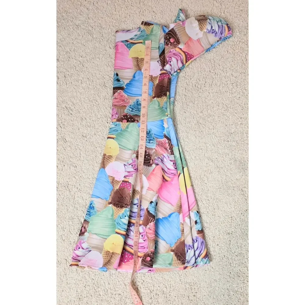 est. 1989 Place Girls Dress XL (14) Cupcakes Ice Cream Cones Pastel Pink Blue